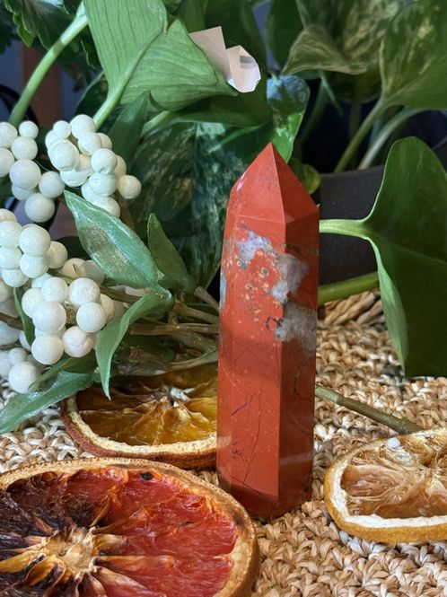 Hovedbilde Rød Jaspis tårn 9cm