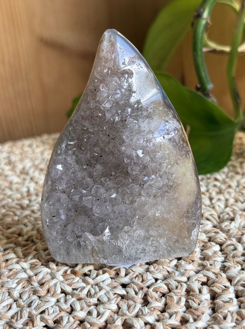 Hovedbilde Agat flamme med druzy #002