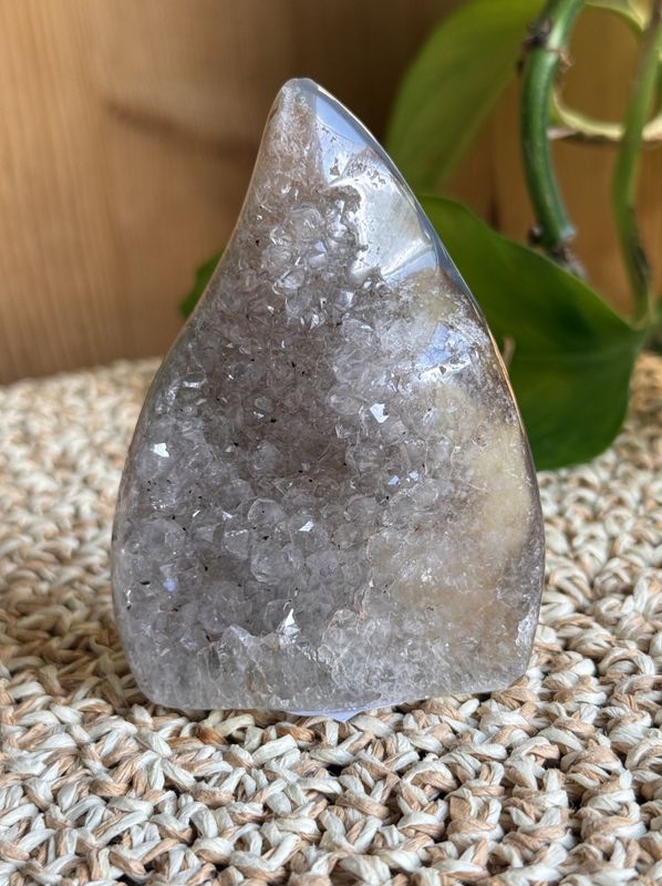 Agat flamme med druzy #002